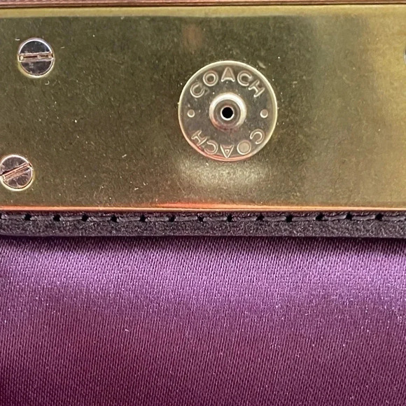 Coach Metallic Crossbody Leather Purse - Picture 7 of 8